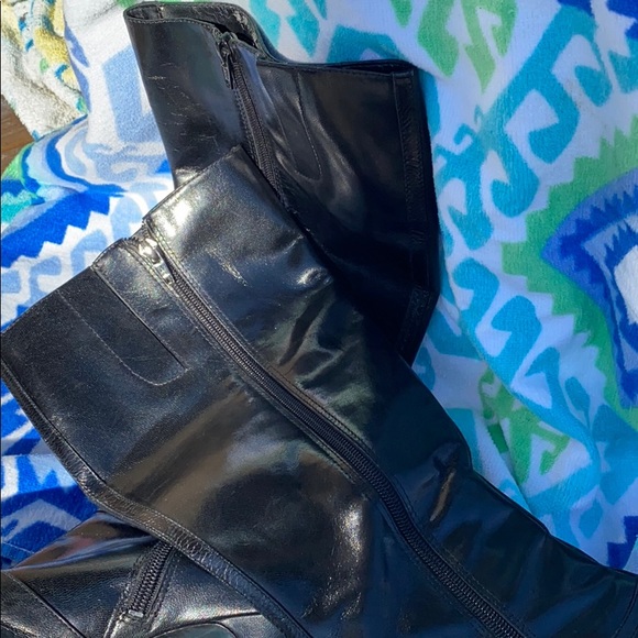 Nine West kitten heel pointed toe leather boot - Picture 5 of 6